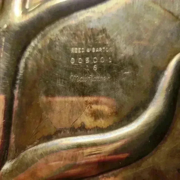 Vintage Silverplated Footed Reed & Barton Mayflower Tray Leaf Serving Platter - Picture 5 of 6